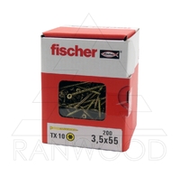 Саморез для напольных покрытий Fischer FTF-ST YZP, 3,5х55, (200 шт)